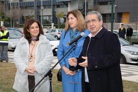 Intervención de José Ángel Narváez. Inauguración de la "primera arbolada" en la Universidad de Málaga. Escuela Técnica Superior de Ingeniería Industrial. Enero de 2020