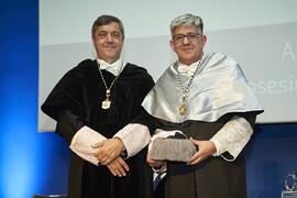 Toma de posesión de Francisco Javier Paniagua Rojano como nuevo Vicerrector de Comunicación, Gabinete y Proyección Universitaria de la Universidad de Málaga. Paraninfo. Marzo de 2024