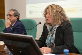 Magdalena Martín Martínez. Acto inaugural de la jornada "Brexit y Gibraltar. Un reto con oportunidades conjuntas". Edificio del Rectorado. Febrero de 2017