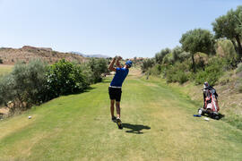 Jugada en el Campeonato Europeo de Golf Universitario. Antequera. Junio de 2019