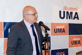 Pedro Ramírez Rodríguez. Nombramiento de la Cofradía de los Estudiantes como miembro de honor de la Asociación de Antiguos Alumnos de la Universidad de Málaga. Foro Alumni-UMA. Mayo 2014