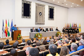 Imposición de la Medalla de Oro de la Universidad de Málaga a Adelaida de la Calle. Paraninfo. Mayo de 2016