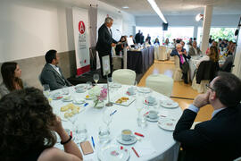 Intervención de Antonio Ramírez de Arellano. Desayuno Informativo de Aula Magna con motivo de su XX Aniversario. Consejo de Estudios Sociales y Comercio de la Universidad de Málaga. Mayo de 2018