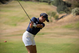Jugadora de la Universidad de Málaga. Campeonato Europeo de Golf Universitario. Antequera. Junio de 2019