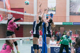 Partido femenino Universidad de Málaga - Universidad de A Coruña. Campeonato de España Universitario de Voleibol. Complejo Polideportivo Universitario. Abril de 2018