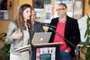 Intervención de Cristina Peláez. Inauguración de la exposición "Historias para mirar: cómic y novela gráfica desde la bilbioteca". Biblioteca General.  Abril de 2014