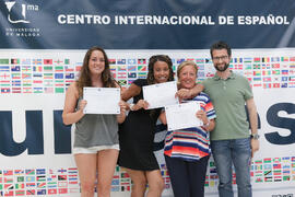 Graduación del alumnado del CIE de la Universidad de Málaga. Centro Internacional de Español. Junio de 2015