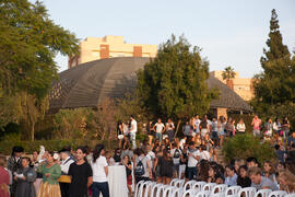Umbráculo. Bienvenida a los alumnos de intercambio internacional de la Universidad de Málaga. Jardín botánico. Octubre de 2016