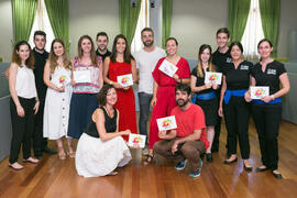 Personal de la Fundación General de la UMA. Cursos de Verano de la Universidad de Málaga. Edificio del Rectorado. Julio de 2018