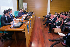 Mesa 3: "La perspectiva de las personas (físicas y jurídicas)". Jornada "Brexit y Gibraltar. Un reto con oportunidades conjuntas". Edificio del Rectorado. Febrero de 2017