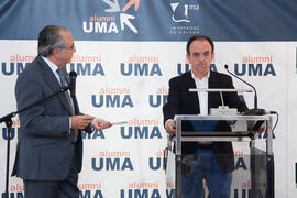 Nombramiento de Rafael Rodríguez como Miembro de Honor de la Asociación de Antiguos Alumnos de la Universidad de Málaga. Hotel AC Málaga Palacio. Octubre de 2014
