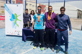 Entrega de medallas. Campeonato de España Universitario de Pádel. Antequera. Abril de 2017