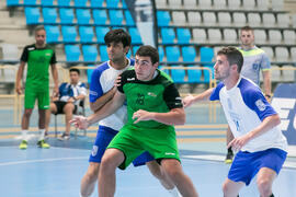 Partido Universidad de Oporto - Universidad de Barcelona. Categoría masculina. Campeonato Europeo Universitario de Balonmano. Antequera. Julio de 2017