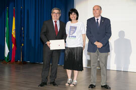 Entrega de menciones especiales. Gala del Deporte Universitario 2018. Escuela Técnica Superior de Ingeniería de Telecomunicaciones. Junio de 2018