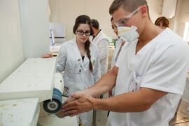 Prácticas de Podología. Escuela Universitaria de Ciencias de la Salud de la Universidad de Málaga. Paseo de Martiricos. Abril de 2013