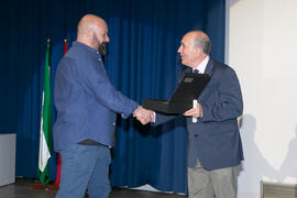 Entrega del premio Formamos Equipo al Balonmano Antequera Los Dólmenes. Gala del Deporte Universitario 2018. Escuela Técnica Superior de Ingeniería de Telecomunicaciones. Junio de 2018