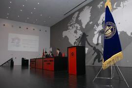 Inauguración de la jornada de celebración del décimo Aniversario de la colaboración de la Universidad de Málaga y la Universidad Nacional de Incheon. Complejo de Estudios Sociales y Comercio. Octubre de 2019