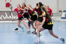 Partido Universidad de Oslo - Universidad de Colonia. Categoría femenina. Campeonato Europeo Universitario de Balonmano. Antequera. Julio de 2017