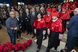 Comitiva académica. Investidura de Emilia Casas Baamonde como Doctora "Honoris Causa" por la Facultad de Derecho de la Universidad de Málaga. Paraninfo. Noviembre de 2022