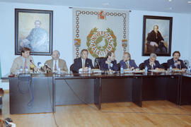 Presentación de los planos de la ampliación del Campus de Teatinos. Julio de 1996. Málaga.