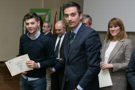 Entrega de premios de la X Olimpiada de Economía. XI Jornadas Andaluzas de Enseñanza de Economía. Facultad de Ciencias Económicas y Empresariales. Febrero de 2018