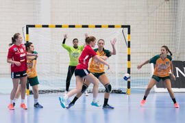 Partido Universidad de Oslo - Universidad de Valencia. Categoría femenina. Campeonato Europeo Universitario de Balonmano. Antequera. Julio de 2017