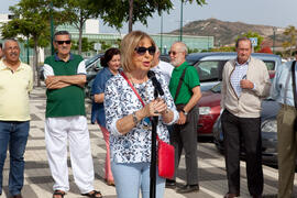 Adelaida de la Calle en la presentación de los nuevos árboles del Bosque del Conocimiento. Campus de Teatinos. Mayo 2015