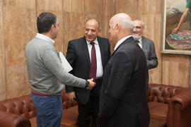 Reunión posterior a la firma del convenio con la Universidad de Sharjah, Emiratos Árabes. Palacio de la Marina. Noviembre de 2015