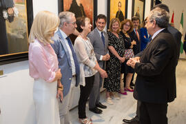 Pedro Duque saluda al equipo de gobierno de la Universidad de Málaga. Edificio del Rectorado. Junio de 2018