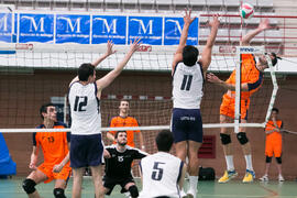 Partido masculino Universidad de Málaga - Universidad de Vigo. Campeonato de España Universitario de Voleibol. Complejo Polideportivo Universitario. Abril de 2018