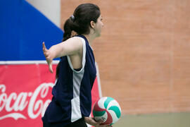 Partido femenino Universidad de Málaga - Universidad de A Coruña. Campeonato de España Universitario de Voleibol. Complejo Polideportivo Universitario. Abril de 2018
