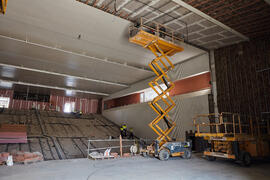 Obras en el interior del nuevo Pabellón de Gobierno. Campus de Teatinos. Abril de 2021
