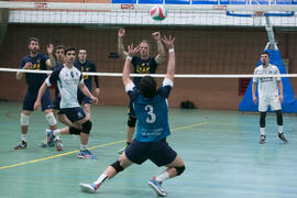 Partido UCAM - Universidad de Almería. Campeonato de España Universitario de Voleibol. Complejo Polideportivo Universitario. Abril de 2018