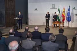 Discurso de Juan Manuel Moreno Bonilla. Toma de posesión de D. Teodomiro López Navarrete como Rector de la Universidad de Málaga. Palacio de San Telmo, Sevilla. Febrero de 2024