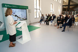 Intervención de Alicia Martínez. Inauguración de la exposición itinerante sobre el plan "Vive tu ciudad". Escuela Técnica Superior de Arquitectura de la Universidad de Málaga. Octubre de 2021