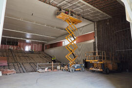 Obras en el interior del nuevo Pabellón de Gobierno. Campus de Teatinos. Abril de 2021