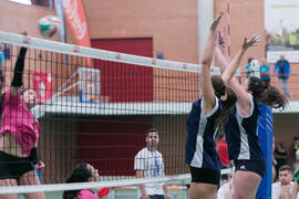 Partido femenino Universidad de Málaga - Universidad de A Coruña. Campeonato de España Universitario de Voleibol. Complejo Polideportivo Universitario. Abril de 2018