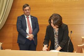 Toma de posesión de María Ángeles Rastrollo Horrillo como nueva Vicerrectora Adjunta de Empresa de la Universidad de Málaga. Edificio del Rectorado. Abril de 2024