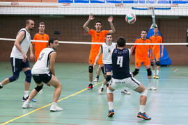 Partido masculino Universidad de Málaga - Universidad de Vigo. Campeonato de España Universitario de Voleibol. Complejo Polideportivo Universitario. Abril de 2018