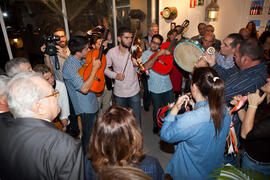 Fiesta posterior a la entrega de la Medalla de la Ciudad y del título de Hijo Predilecto a Eugenio Chicano. Ayuntamiento de Málaga. Octubre de 2014