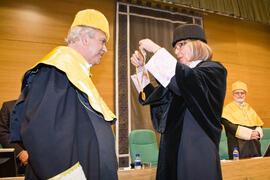 Imposición de la Medalla de Oro de la Universidad de Málaga a D. Antonio Díez de los Ríos. Rectorado. Junio de 2010
