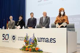 Mesa presidencial. Solemne Acto de Apertura del Curso Académico 2022/2023 de las Universidades Andaluzas. Escuela Técnica Superior de Ingeniería Informática y Telecomunicaciones. Septiembre de 2022