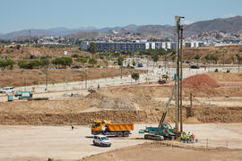 Obras de la nueva Facultad de Turismo. Campus de Teatinos. Junio de 2021