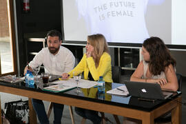 Mesa redonda: «Género y periodismo deportivo. Retos de futuro». Curso "Comunicación deportiva". Cursos de Verano de la Universidad de Málaga. Vélez-Málaga. Julio de 2019