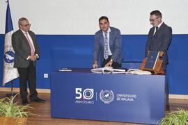Toma de posesión de Jonathan Ruiz Jaramillo como profesor titular del Área de Construcciones Arquitectónicas de la Universidad de Málaga. Toma de posesión de nuevos catedráticos y profesores titulares de la Universidad de Málaga. Paraninfo. Noviembre de 2023