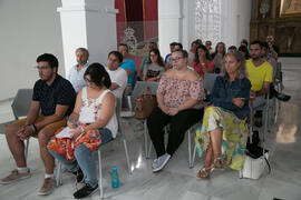 Asistentes a la mesa redonda: "¿Hemos conservado el paisaje de la Axarquía?". Curso "Patrimonio y Turismo Cultural". Cursos de Verano de la Universidad de Málaga. Vélez Málaga. Julio de 2018