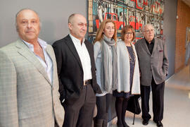 Presentación del mural de Eugenio Chicano para la Facultad de Económicas. Facultad de Ciencias Económicas y Empresariales. Diciembre de 2014