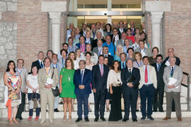 Foto de grupo tras la inauguración del XXVI Encuentro Anual de la Asociación Von Humboldt de España. Edificio del Rectorado. Septiembre de 2017