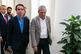 José María Aznar y Diego Vera Jurado. Cursos de Verano de la Universidad de Málaga. Edificio del Rectorado. Julio de 2018