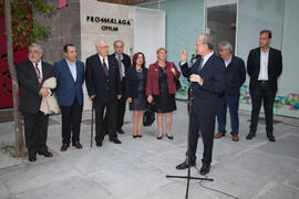 Intervención de Francisco de la Torre. Inauguración de la plaza Pintor Eugenio Chicano. Málaga. Noviembre de 2016